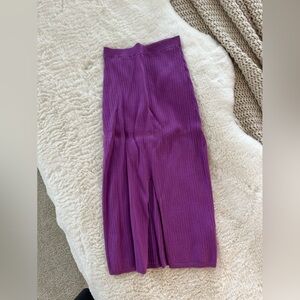 Vibrant Purple Ribbed Skirt